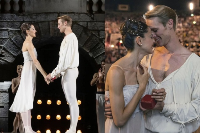 Η πιο ρομαντική πρόταση γάμου στην παράσταση Roberto Bolle & Friends στο Θέατρο Arena Di Verona