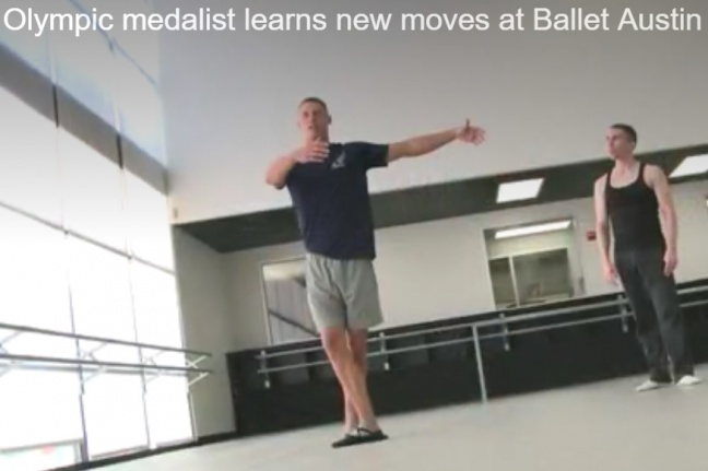 Ένας Ολυμπιονίκης μαθαίνει κινήσεις μπαλέτου